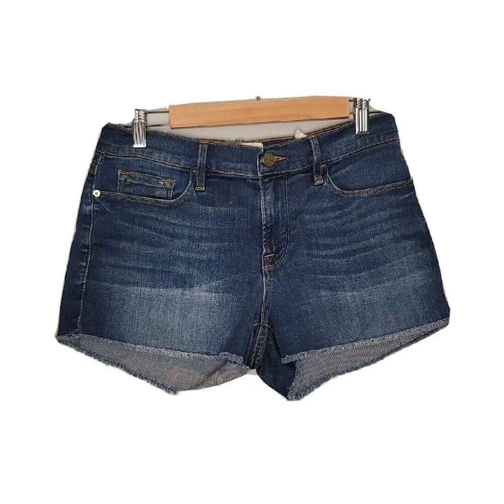 Frame Women's Blue Le Cutoff Zip‎ Fly Shorts Size 28